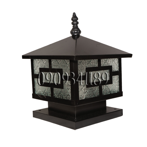 [HCM]Đèn trụ cổng: Mẫu đèn trang trí ngoài trời D250 mái trơn