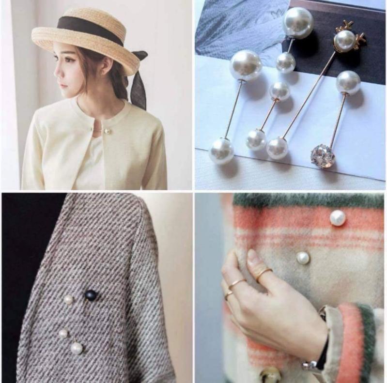Set 7 Trâm Cài Áo Ngọc Trai Hàn Quốc