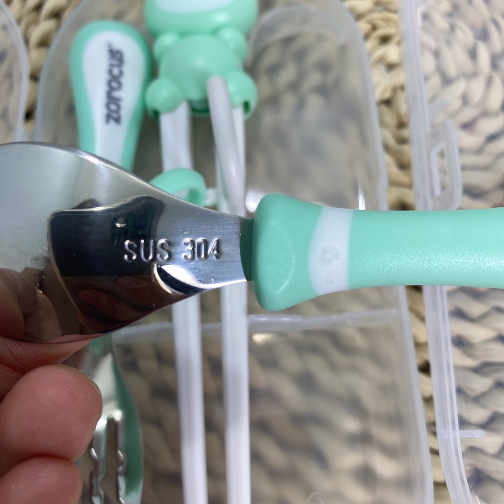 Sét đũa thìa dĩa inox Hàn Quốc cao cấp cho bé ( ZA)
