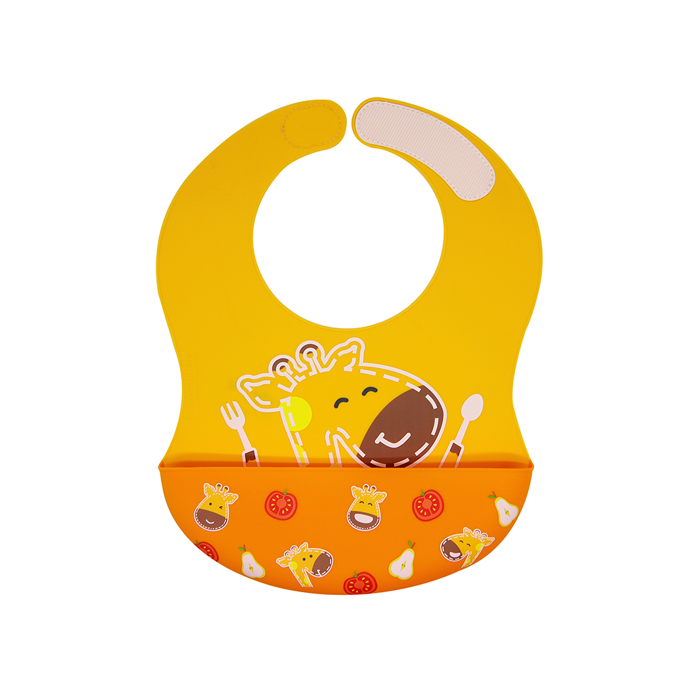 Marcus & Marcus Silicone Bibs with Sticky Collar, for Babies from 6 Months