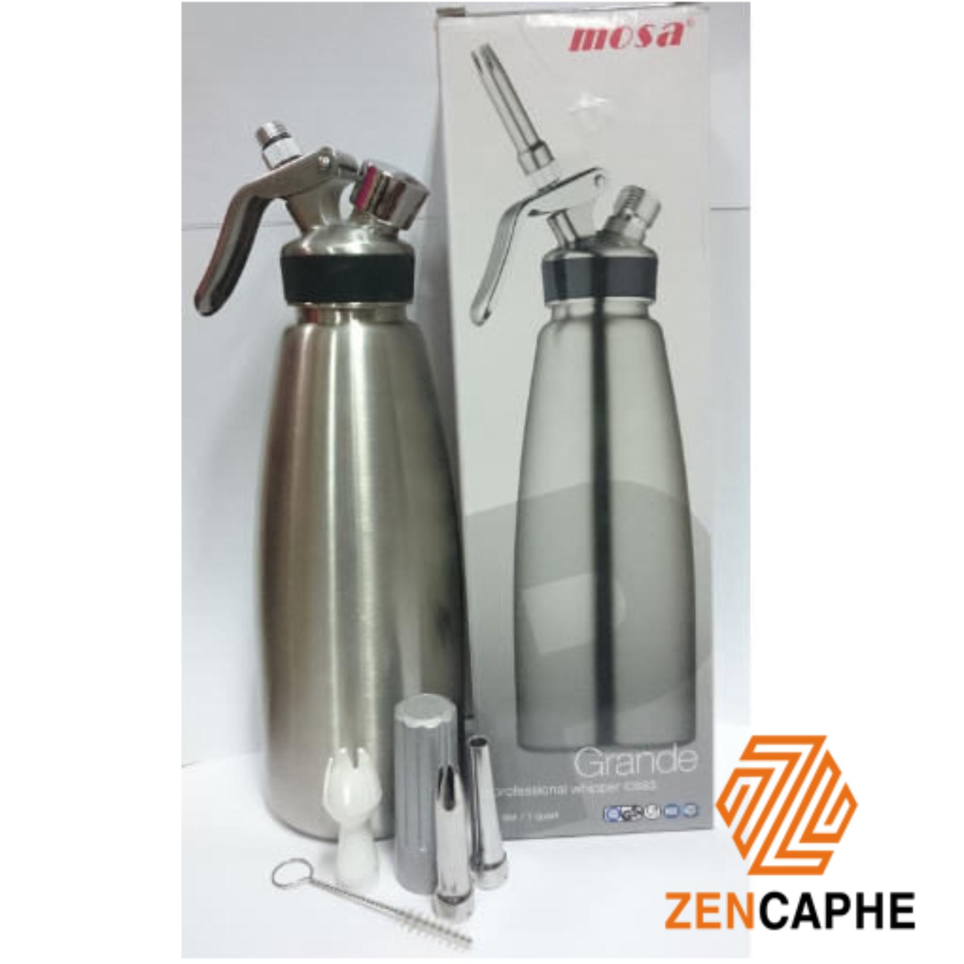 BÌNH XỊT KEM TƯƠI MOSA INOX 1L