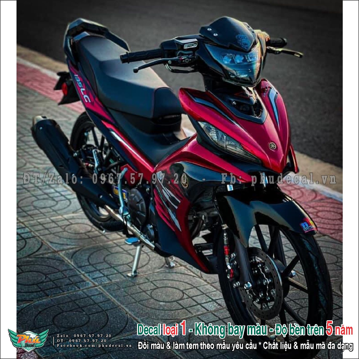 Tem rời exciter 135 lc đỏ đen lửa 2021