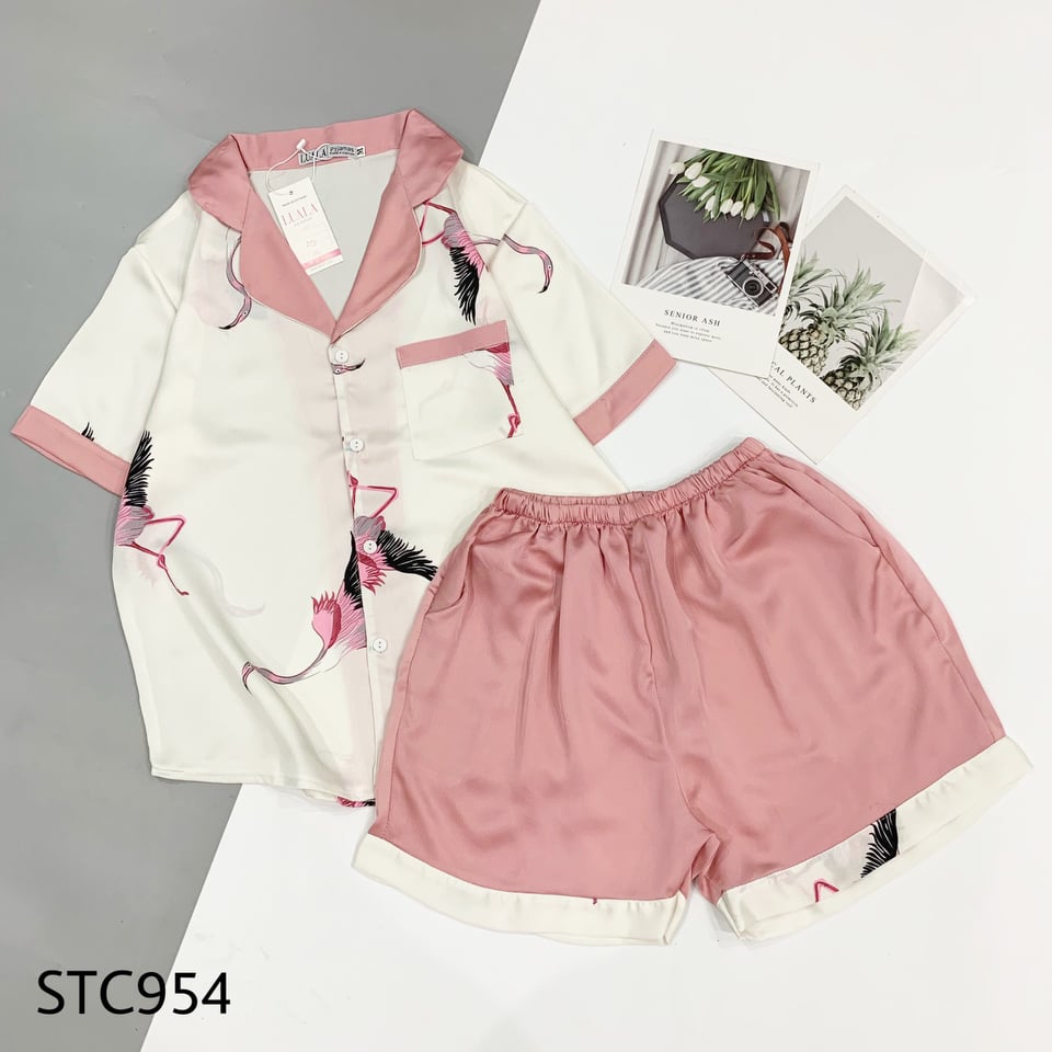 Đồ bộ đùi Pijama lụa satin cao cấp nữ đủ size