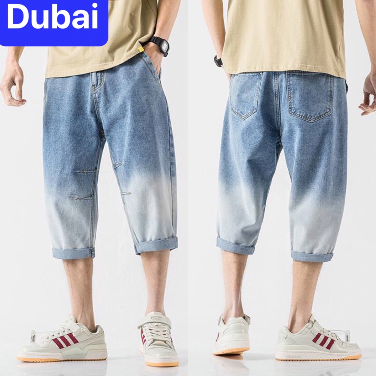 QUẦN BAGGY JEAN NAM CHẤT BÒ SỌT ỐNG RỘNG LỠ LỬNG 2 MÀU XÌ TEEN HÈ HÀN QUỐC HOT TREND DB-999 - DUBAI FASHION