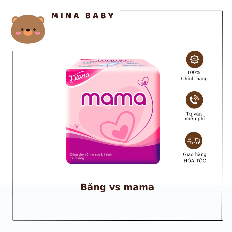 Băng vệ sinh Diana mama cho mẹ bầu sau sinh gói 12 miếng