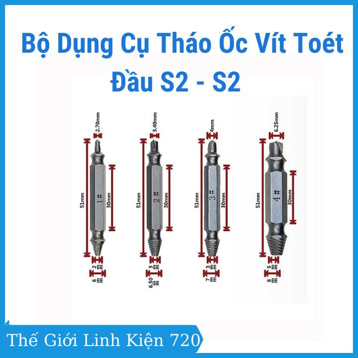 Bộ dụng cụ tháo ốc vít toét đầu S2
