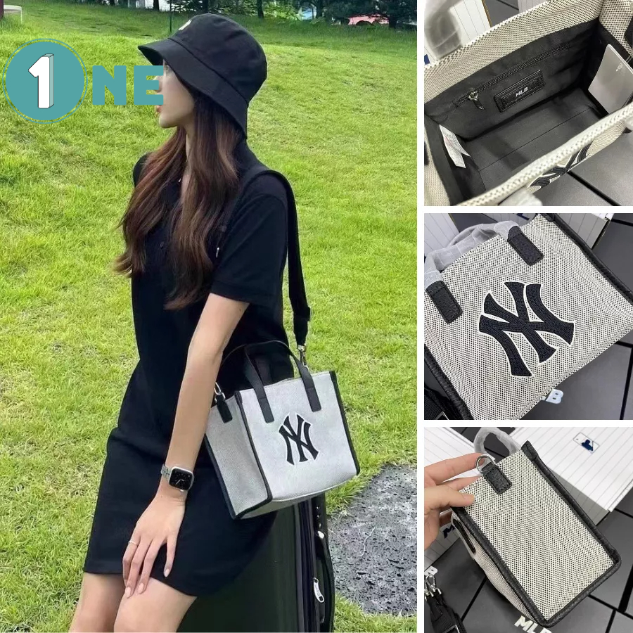 Túi Xách MLB NY Basic Big Logo Canvas Bucket Bag Full Tag Mac