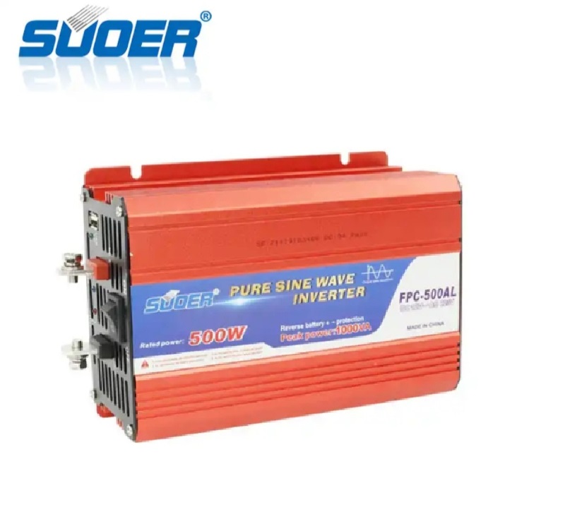 Bộ kích điên sin chuẩn 500w 12V 24v sang 220v Suoer đúng công suất -FPC-500BL- 500AL Biến Tần Sóng Sin Tinh Khiết có màn hình