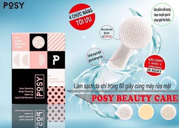Máy Rửa Mặt đa năng Posy 4 Đầu Cọ