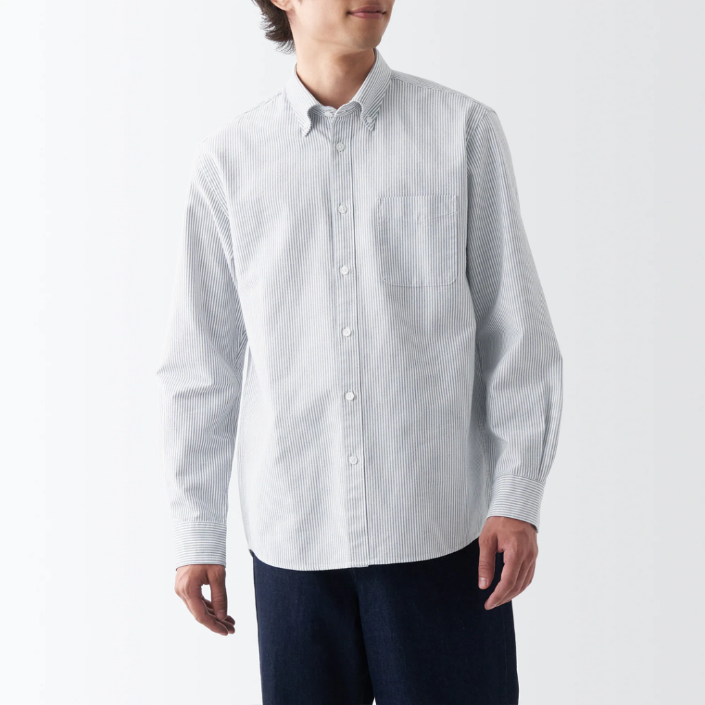Áo Sơ Mi Oxford Cổ Cài Nút MUJI