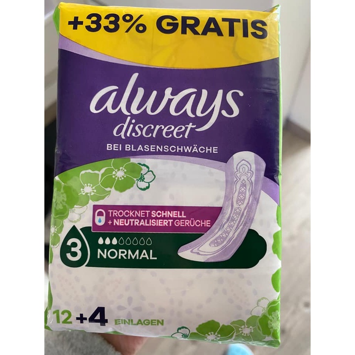 Băng vệ sinh Always discreet ⚡HÀNG ĐỨC⚡ An toàn, mỏng nhẹ