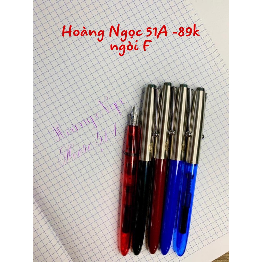 Bút Hoàng Ngọc HN 51A (ngòi F mài gai, nét siêu mảnh)