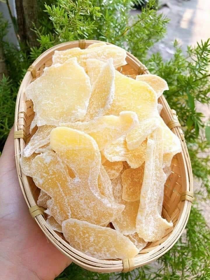 Mứt gừng cắt lát  nhà làm 500g