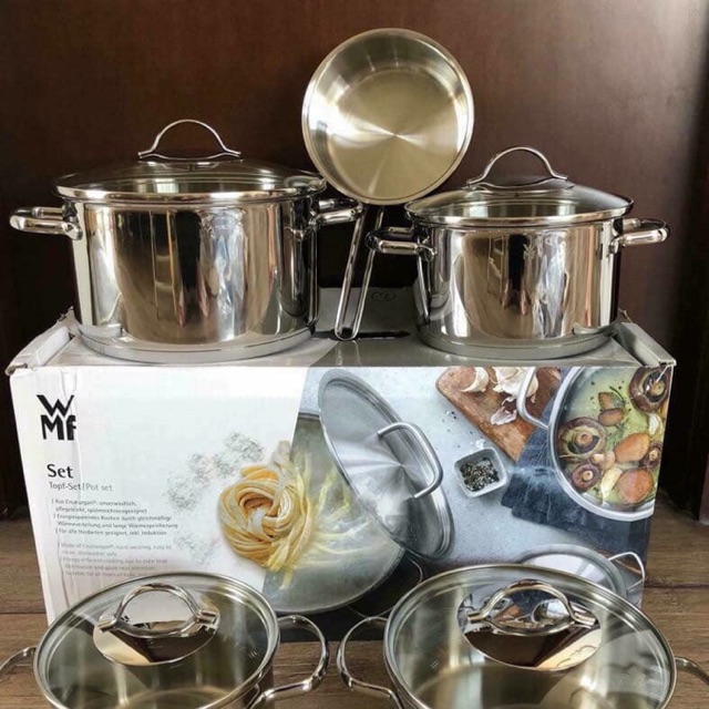 [Trả góp 0%] [CHÍNH HÃNG] BỘ NỒI WMF PROVENCE PLUS 5 CHIẾC :  4 nồi 1 quánh.