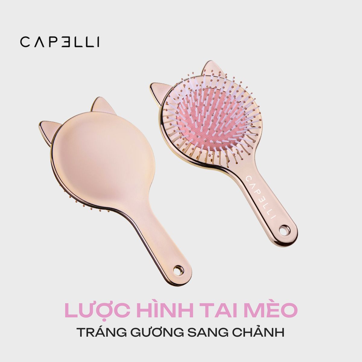 Lược Răng Thưa CAPELLI Gỡ Rối Tóc Hình Tai Mèo