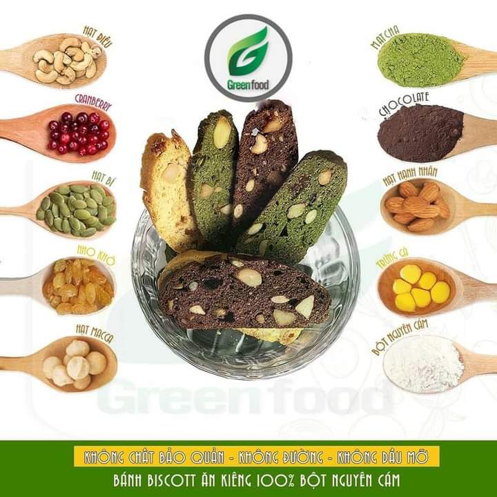 [HCM]Bánh biscotti hạt dinh dưỡng siêu ngon giòn tan (Bịch giấy 250gr)
