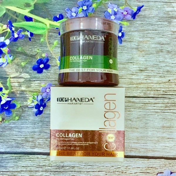 Dầu xả hấp ủ phục hồi siêu mượt tóc Top Haneda Collagen 500ML