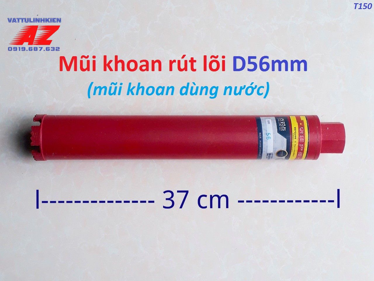 Mũi khoan rút lõi dùng nước D56mm
