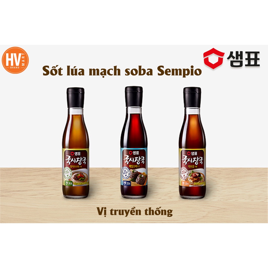 [Hàng Chuẩn] Nước Sốt Mỳ Lúa Mạch Soba Sempio Hàn Quốc 350ml