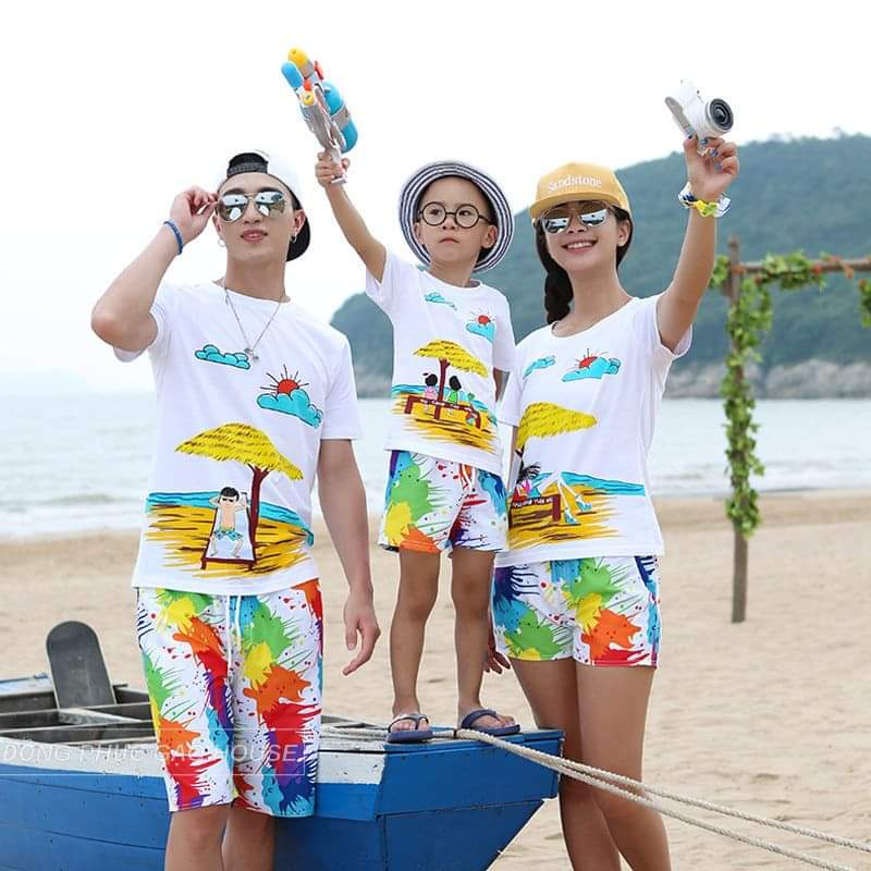 [SĨ] SÉT BỘ ĐỒ ĐÔI ĐI BIỂN  (sét gồm 1 áo+1 quần)