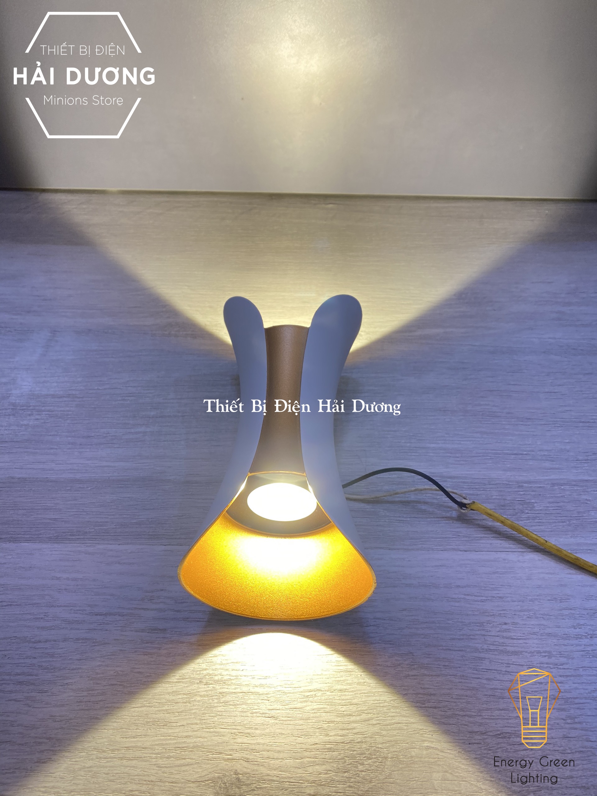 Đèn Tường Cong 2 Đầu Phát Sáng DT-2238 Ánh Sáng Vàng - Led Siêu Sáng - Có Video