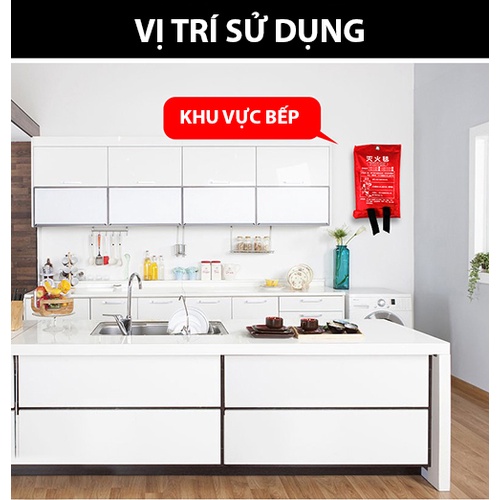 Chăn Chữa Cháy Dập Lửa Vải Sợi Thủy Tinh 1m X 1m