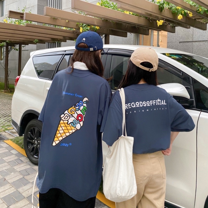 Áo Thun Ice cream REGODS Unisex Form Rộng ( TEE ICE CREAM )