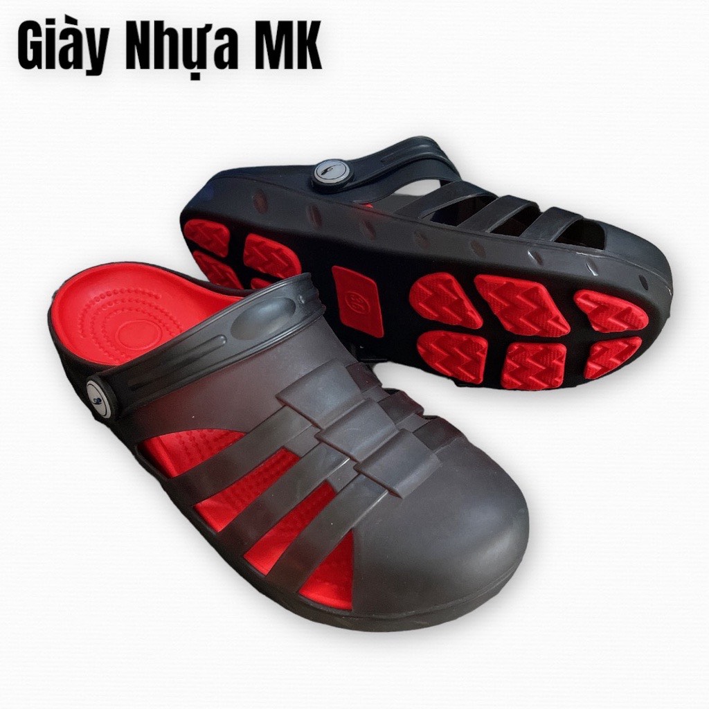 Giày Nhựa Dẻo Bít Mũi NỮ Khoét Lazer Đi Mưa Bioren Catha - GL035