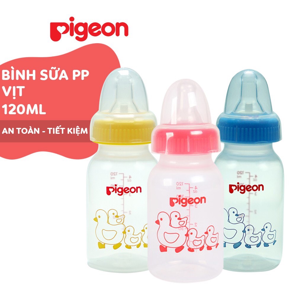 Bình sữa pigeon 240ml- 120ml: bình sữa cổ nhỏ pp tiêu chuẩn