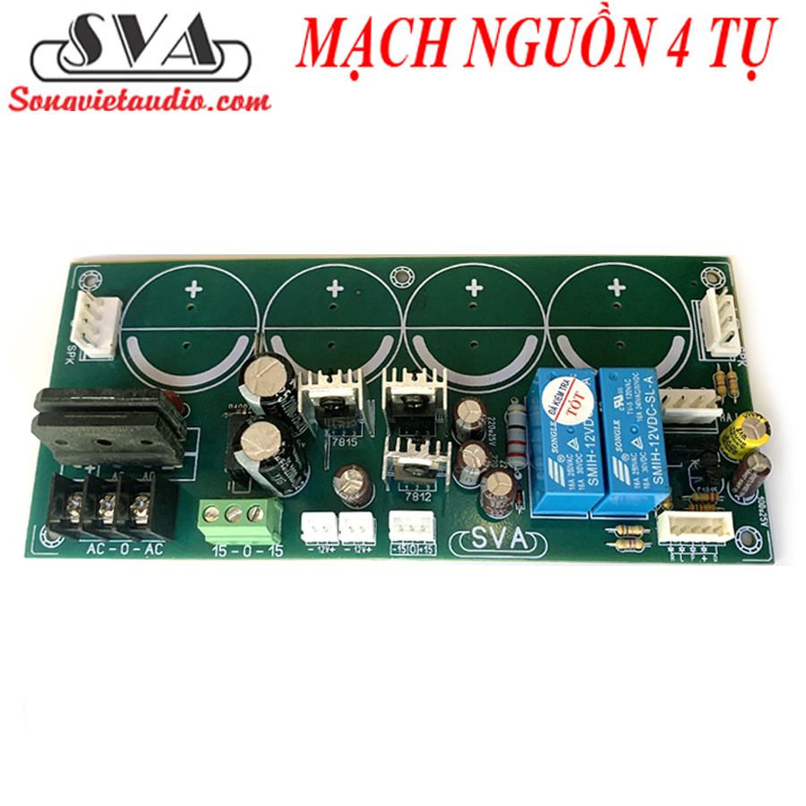 MẠCH NGUỒN 4 TỤ (2 KÊNH) - 1 MẠCH