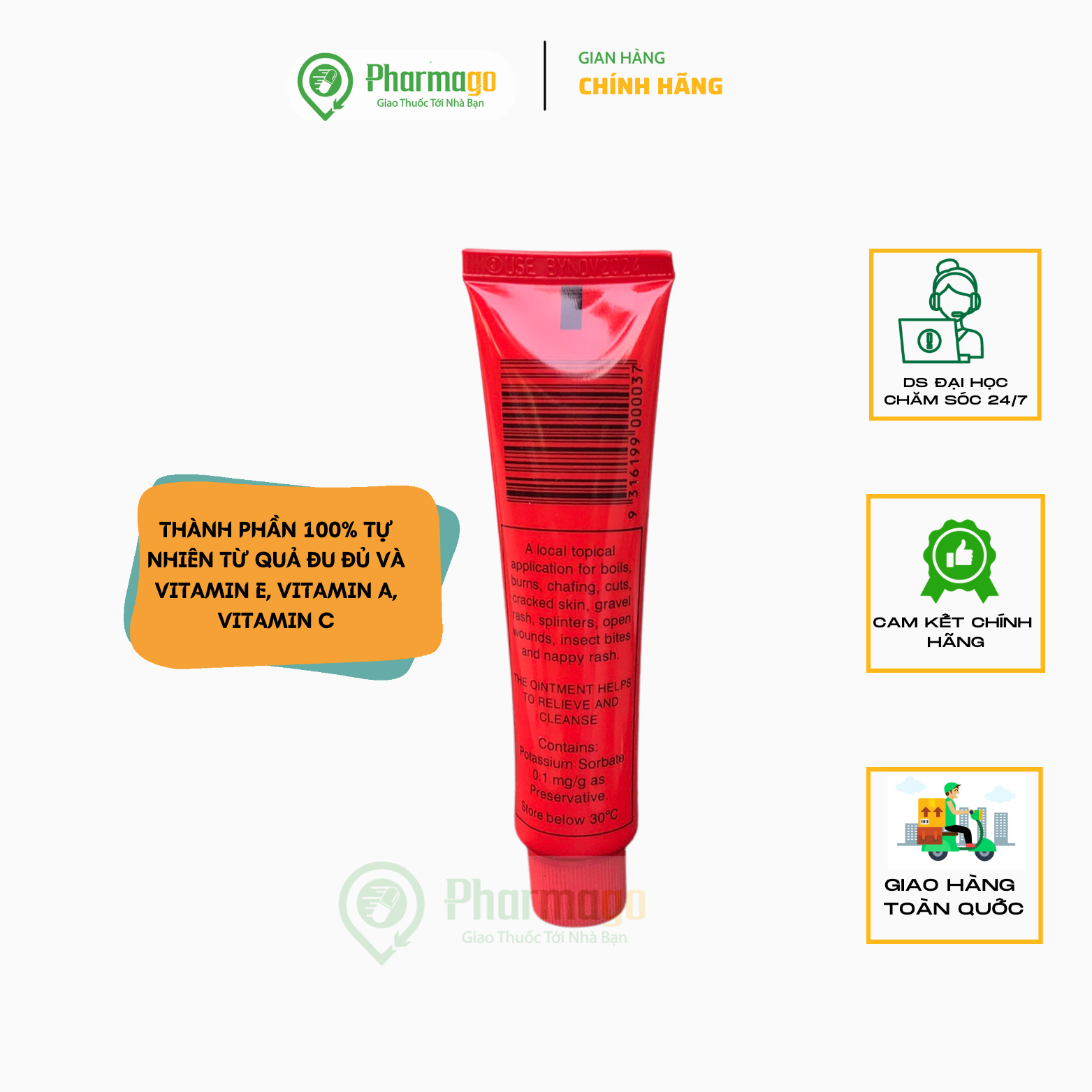 KEM ĐA NĂNG LUCAS' PAPAW OINTMENT TUÝP 25G [CHÍNH HÃNG]