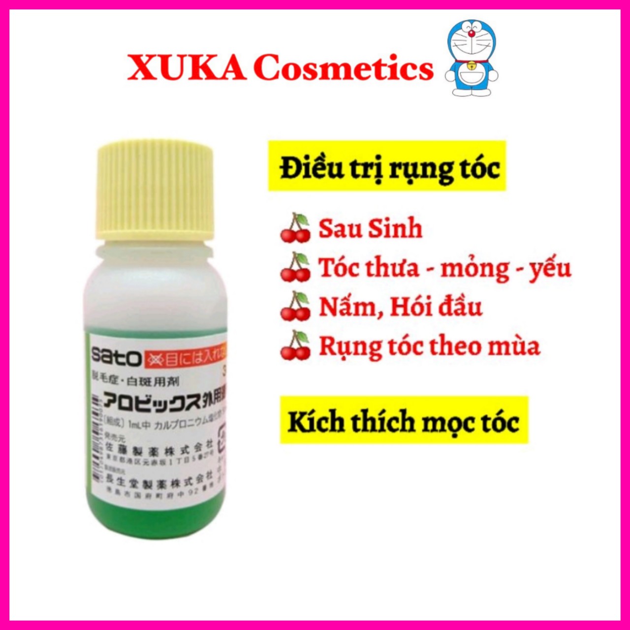 Tinh chất mọc tóc sato nhật bản 30ml kích thích mọc tóc ngăn ngừa rụng tóc,tinh chất kích thích mọc tóc thảo dược sato nhật bản