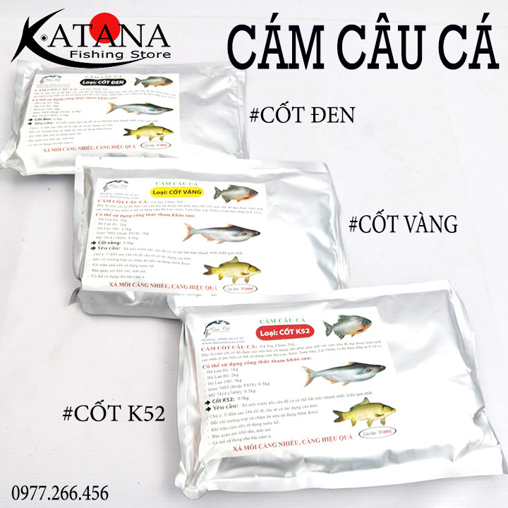 [HCM]Cám Câu Cá - Cốt Vàng Cốt Đen Cốt K52 Bịch 500gr