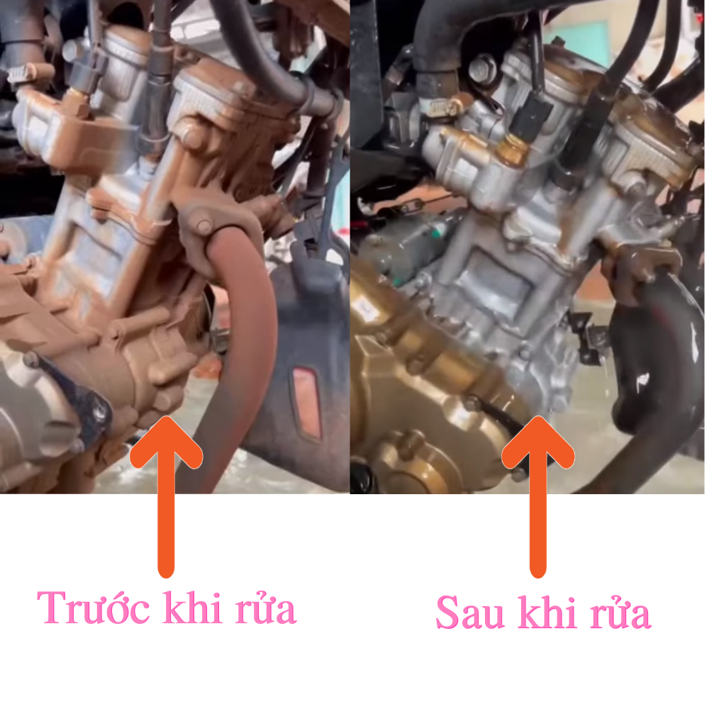 Dung dịch rửa lốc máy, rửa xe đa năng