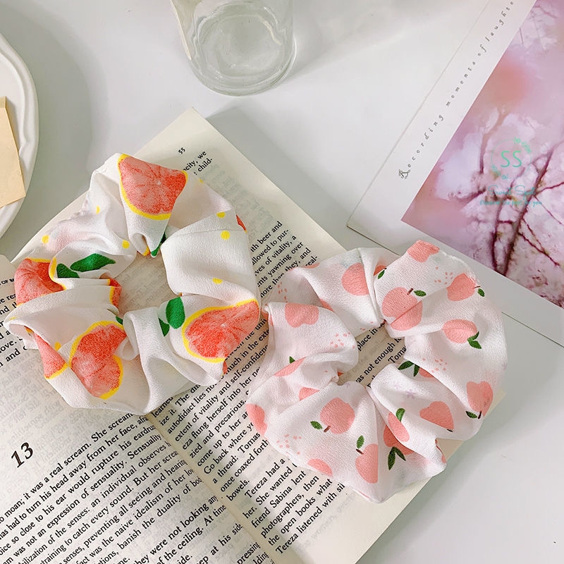 Dây cột tóc, vòng cột tóc, dây thun buộc tóc Retro trái cây siêu dễ thương