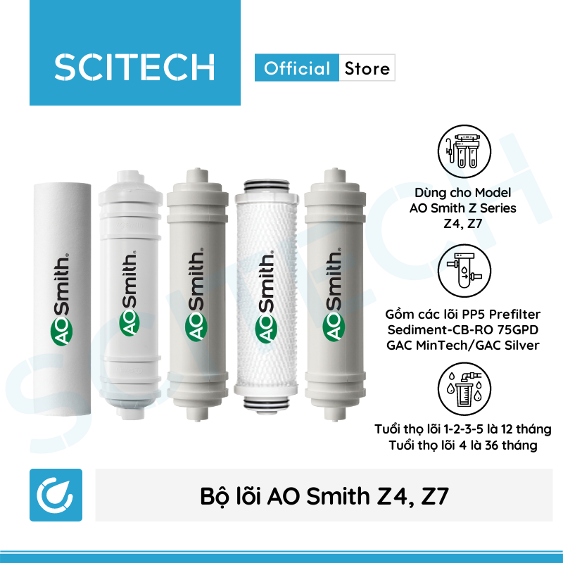 Bộ lõi máy lọc nước AO Smith Z4/Z7