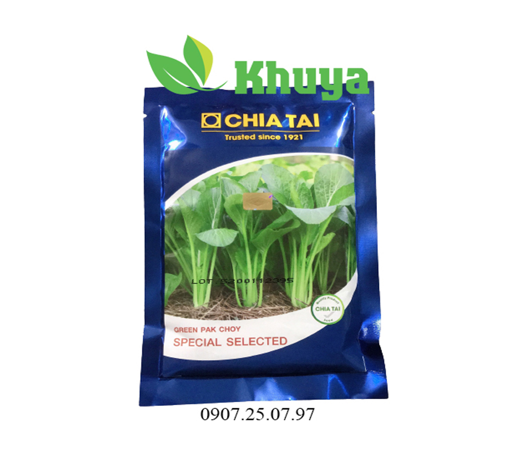 Hạt giống Cải ngọt cọng xanh Chia Tai 100gr Thái Lan