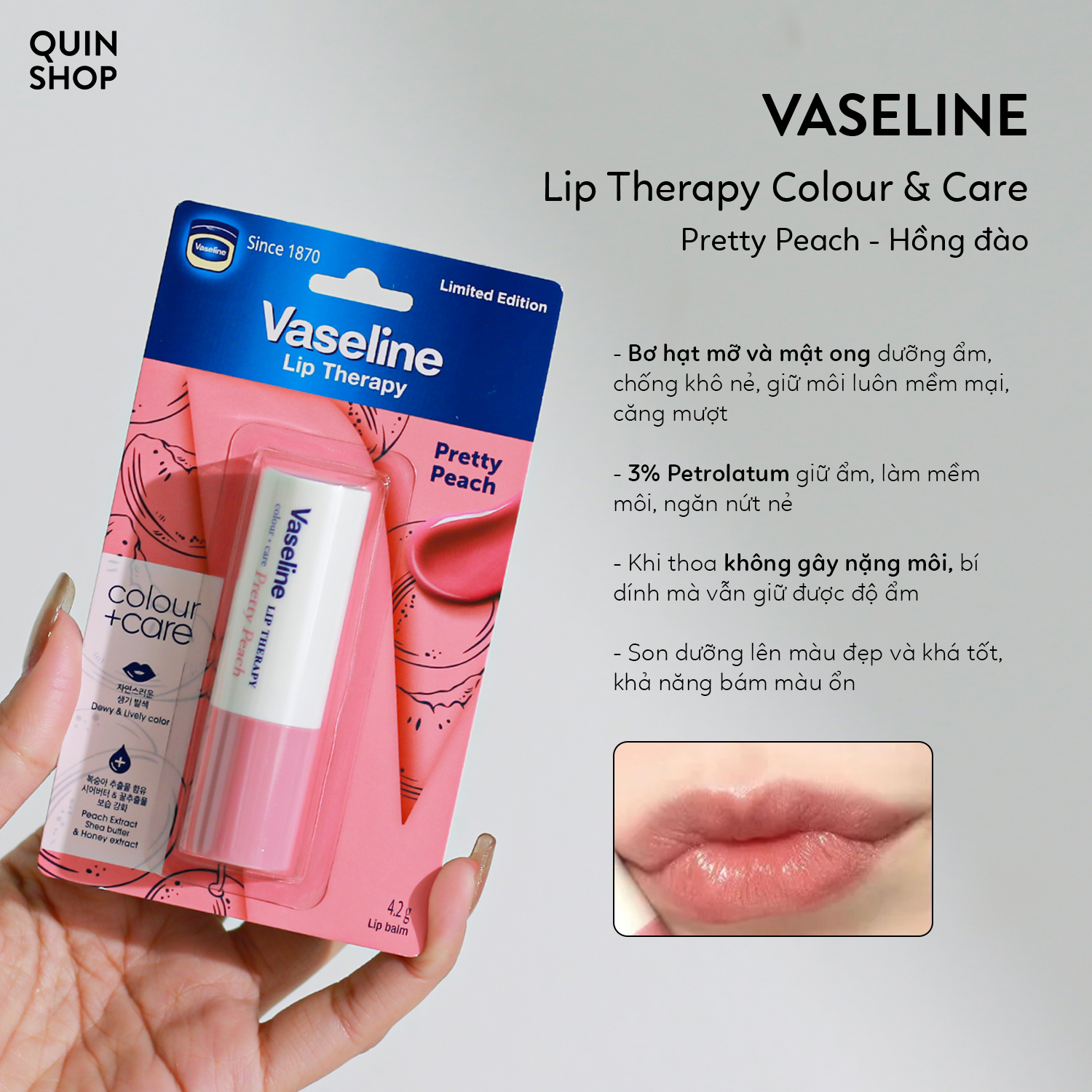 Son Dưỡng Có Màu Vaseline Colour & Care Lip Therapy