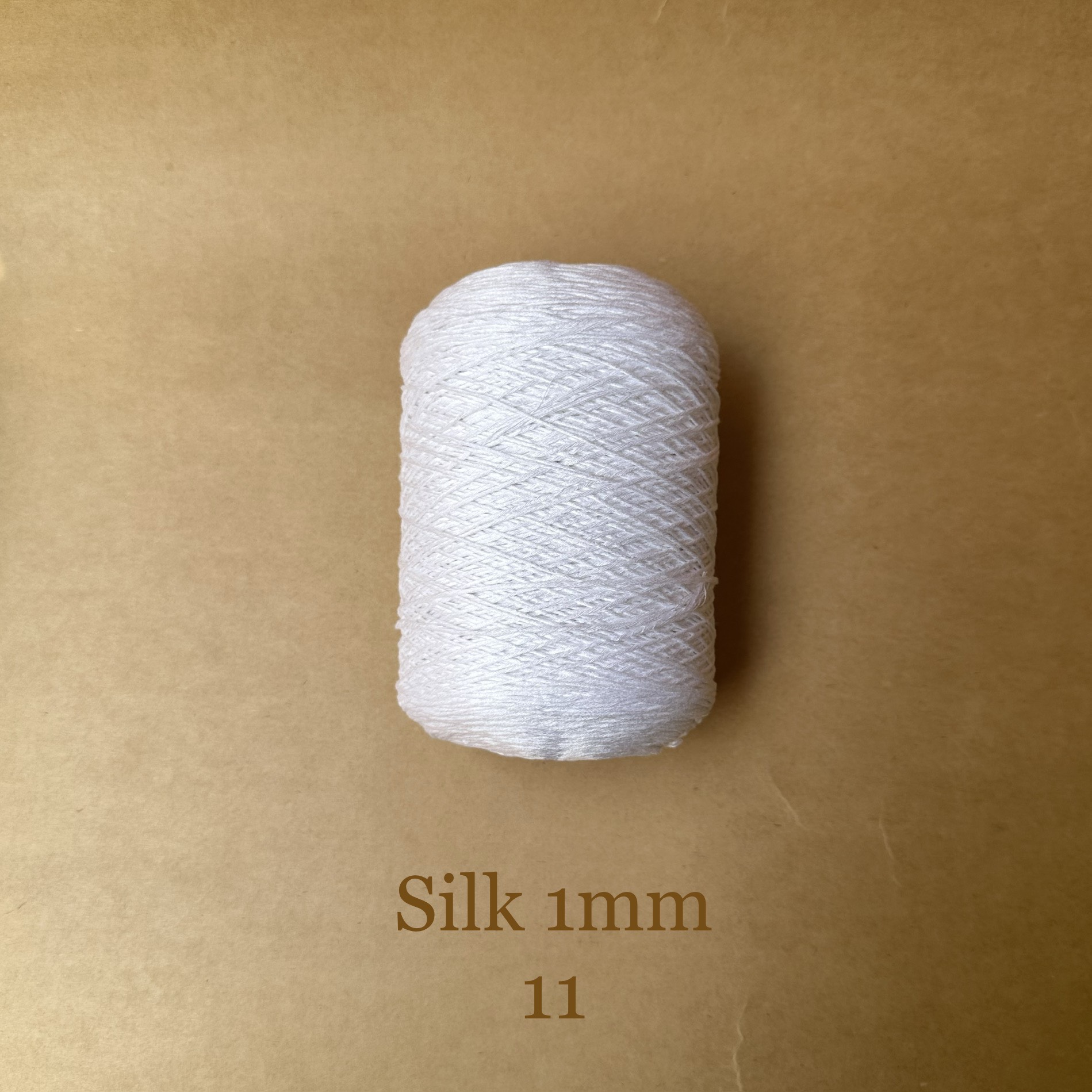 100% Silk Yarn Roll, 1mm, 300g, Solid Color