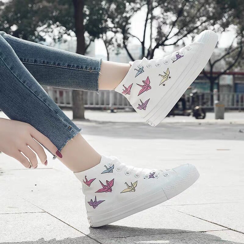 GIẦY THỂ THAO NỮ CAO CỔ (HẠC ĐỔI MÀU)