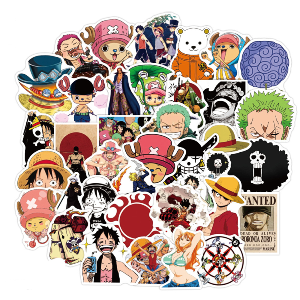 Set 50 hình dán trang trí NARUTO, ONE PIECE ( giao ngẫu nhiên)