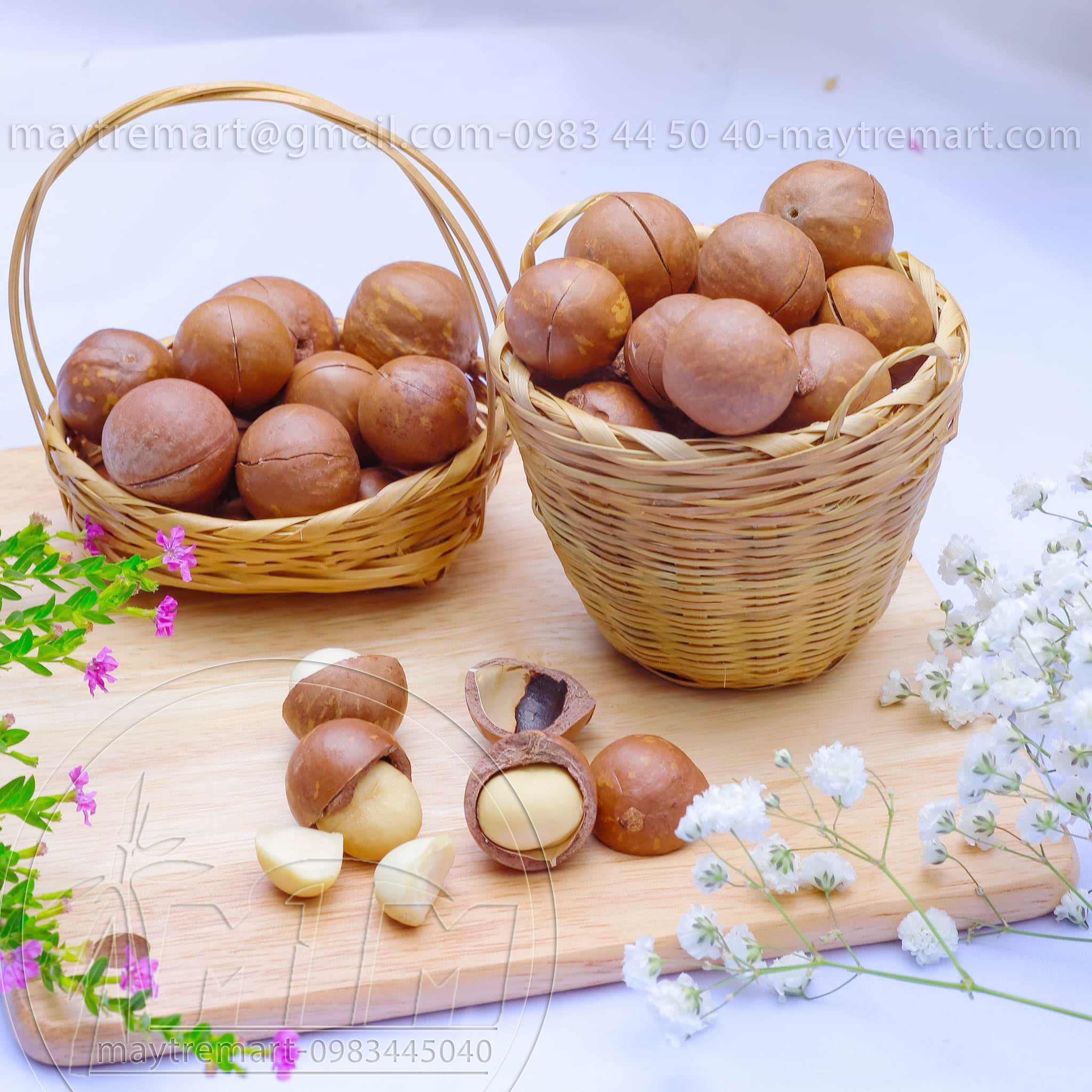 Giỏ tre l Lẵng hoa nhí / Phụ kiện trang trí