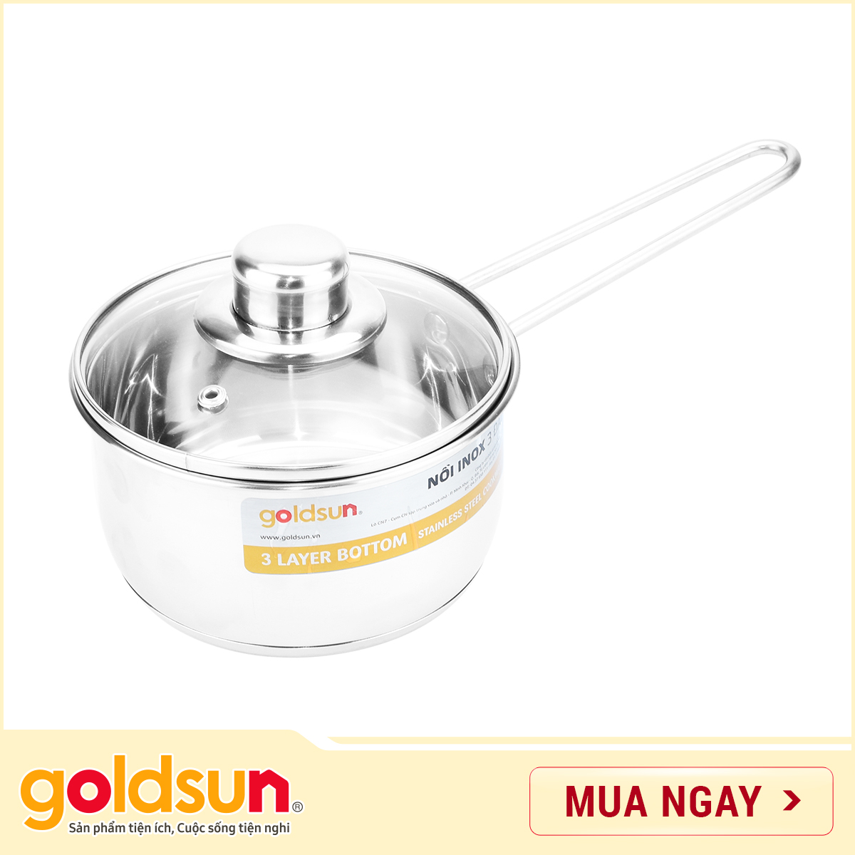 Quánh Inox Goldsun GE16 1302SG