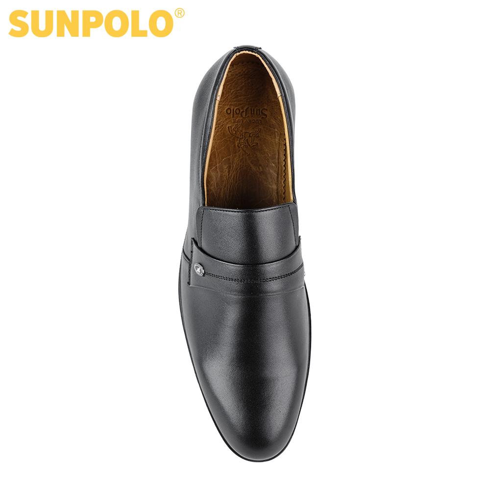 Giày Tây Nam Da Bò Công Sở SUNPOLO SUKT0531DN (Đen, Nâu)
