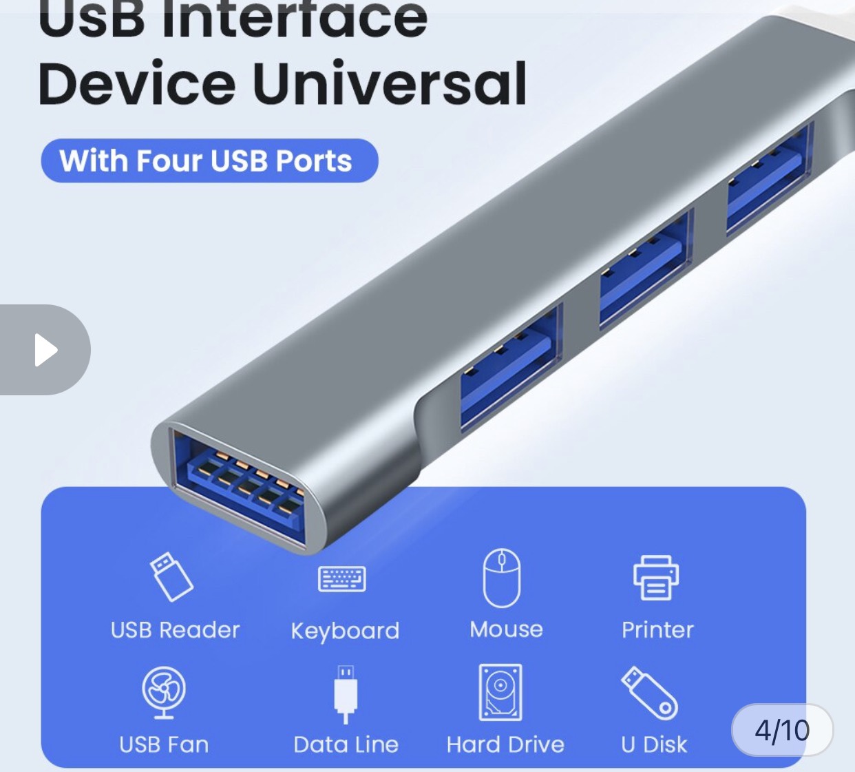 [HCM]Bộ Chia 4 Cổng Usb 3.0 TYPE C Cho Mac-Book Laptop Máy Tính Bảng
