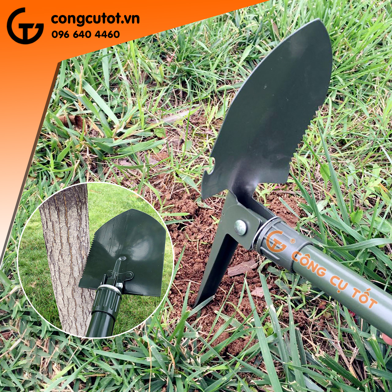 Xẻng gấp quân dụng đa năng