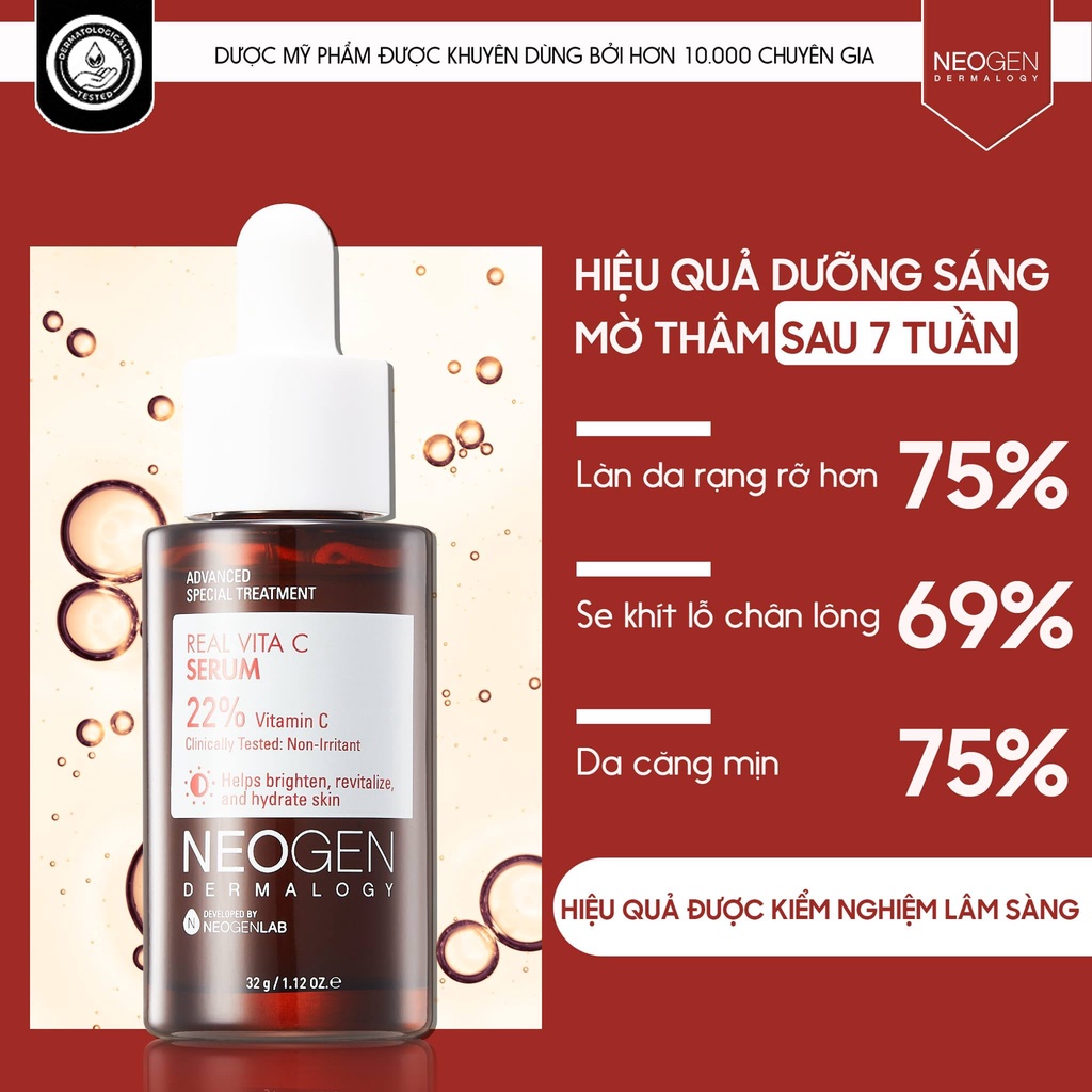 Neogen Dermalogy Real Vitamin C Serum Dưỡng Trắng, Mờ Thâm