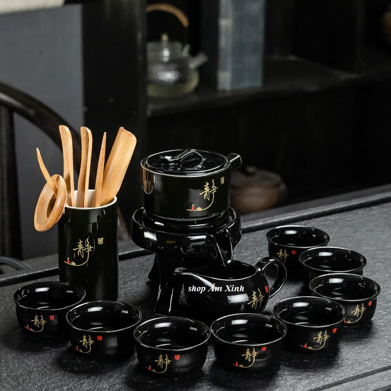 Bộ ấm chén pha trà kiểu cối xay