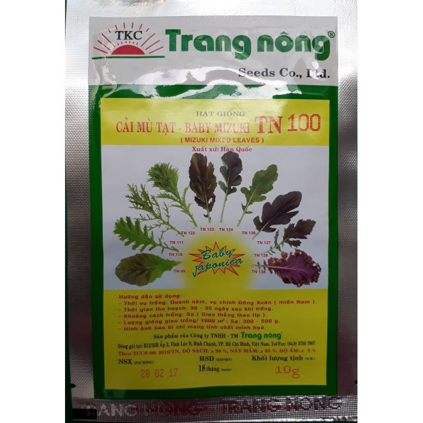 Hạt Giống Cải Mù Tạt Mixed 10Gram