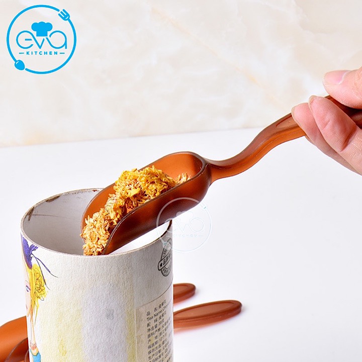 [HCM]Combo 2 Muỗng Múc Trà Nhựa Nâu Teaspoon